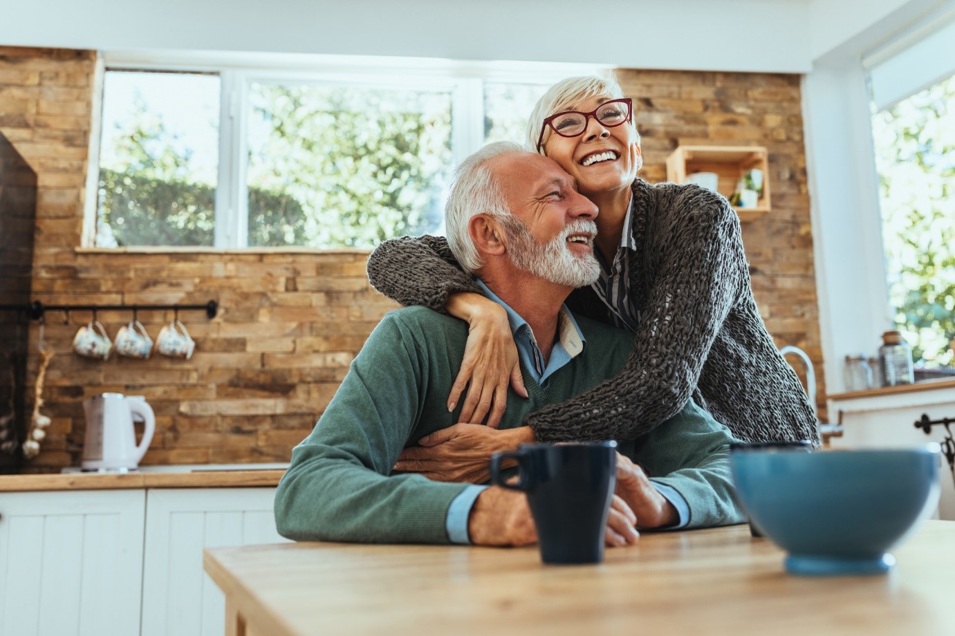 Older Couple Embracing