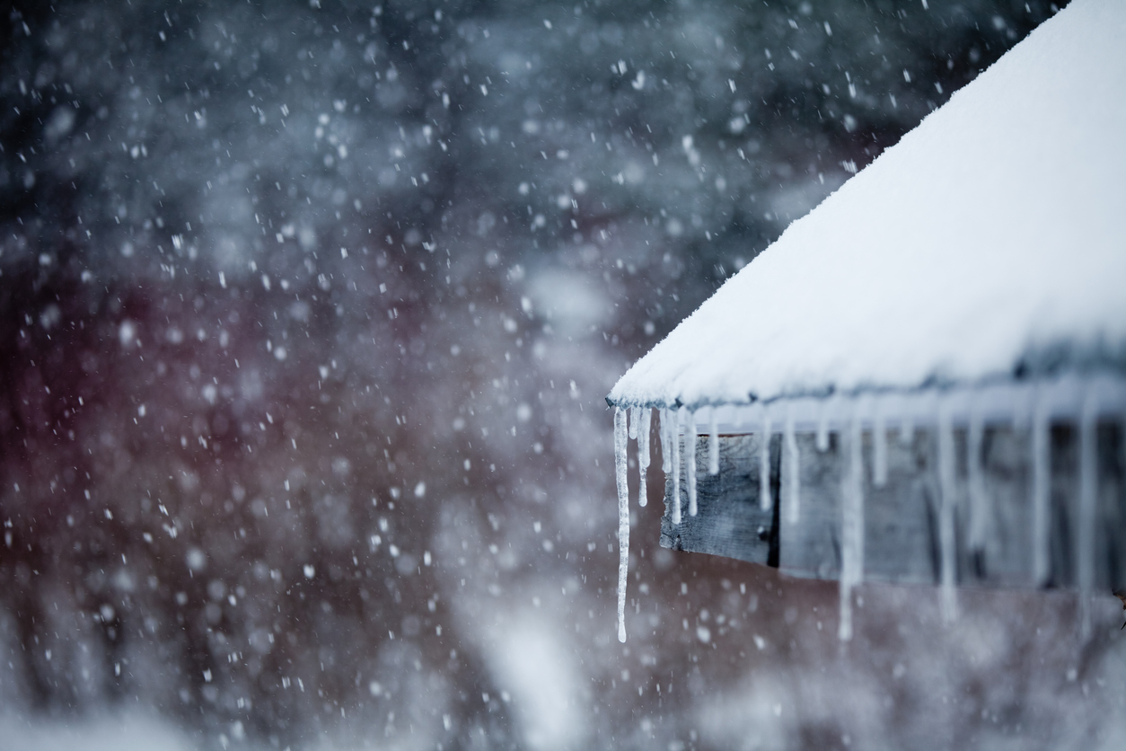 Icicles on a roof